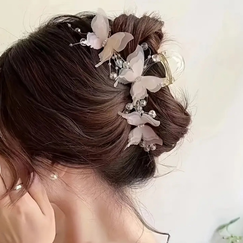 Pink Butterfly HairClip